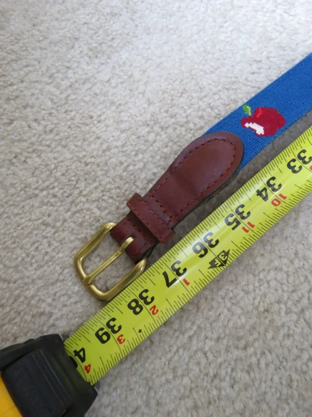 Smathers & Branson Needlepoint Snow White Seven Dwarves Disney Belt Size 34